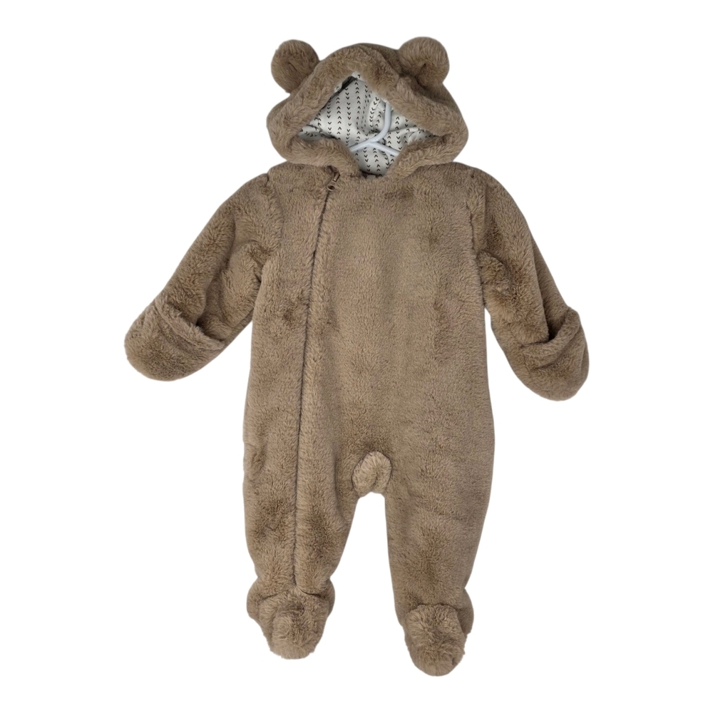 First Wish Faux Fur Bear Snow Suit Bunting Size 6-9M